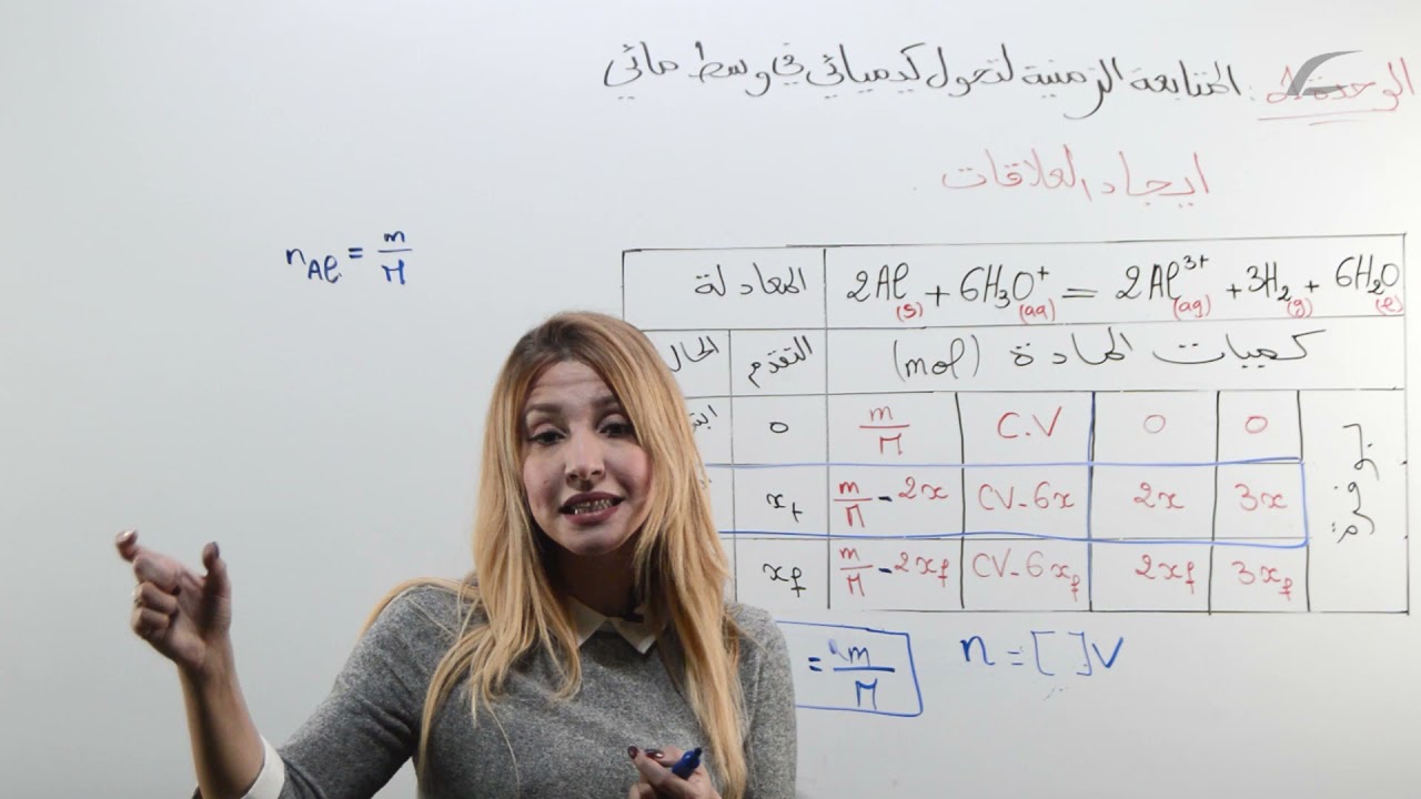 فيزياء 04 / استخراج العلاقات جدول التقدم
