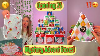 ASMR OPENING 25 MYSTERY ADVENT CALENDAR BOXES 100 FINDS OMG Rhia
