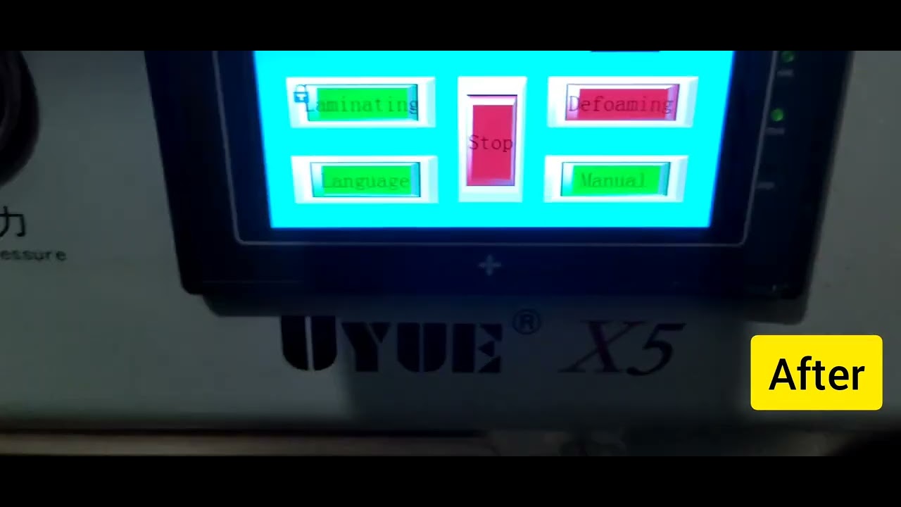 UYUE X5 OCA Machine Repair Before After