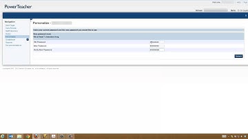 PowerTeacher - Change Password