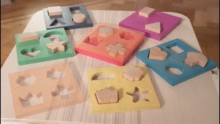 73532 tickit Rainbow Wooden Shape Stacker 2024