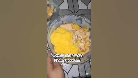 Thumbnail of custurd trifle recipe by quick cooking #song #music #ytshorts
