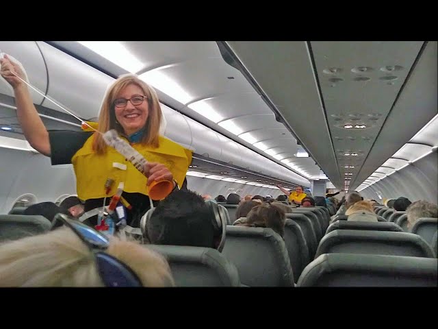 Frontier Flight Attendant Turns Pre Flight Safety Announcement Into Comedy Routine Travel Leisure - airline safety video roblox id