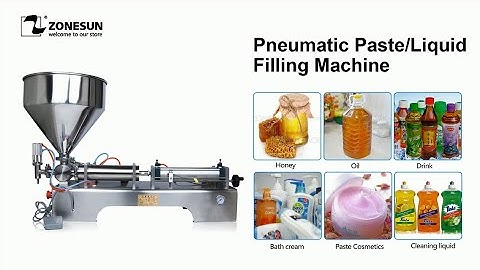 ZONESUN ZS-GT1 Pneumatic Liquid Paste Filling Machine Liquid Bottle Honey Soap  Filler