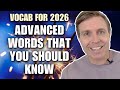 ADVANCED VOCAB FOR 2026 Words Phrases You Should Know 