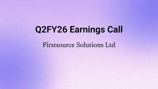 Firstsource Solutions Q2FY26 Earnings Conference Call