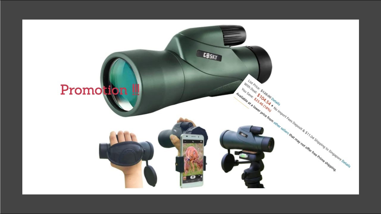Gosky 12x55 High Definition Monocular Promotion!!! YouTube