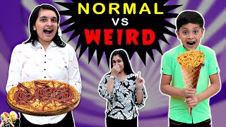 NORMAL vs WEIRD Food Challenge | Eating challenge | Aayu vs Pihu | Aayu and Pihu Show screenshot 5