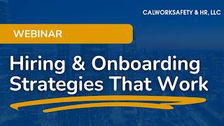 Hire Smarter, Retain Longer l Your Guide to Effective Recruitment & Onboarding l Webinar