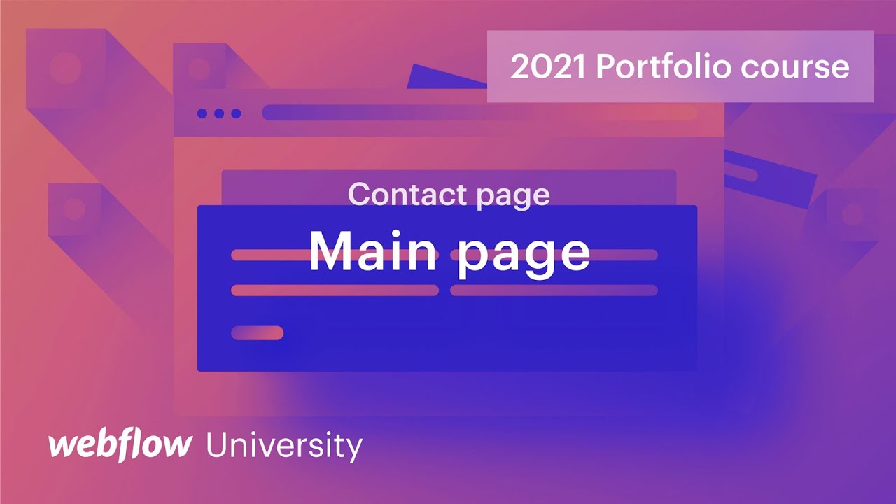 Contact page: main page | Webflow University