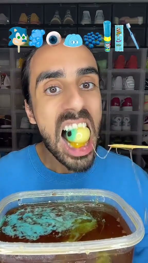 Food ASMR Eating all Blue Snacks! #food #asmreating #funny #mukbang #foodasmr #asmr