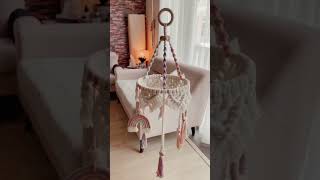 Handmade macrame baby mobile #macrame #babyshowergift #مكرمية #handmade #boho