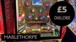 MABLETHORPE | £5 CHALLENGE | Playing 2p Coin Pusher Amusement Arcades | Challenge 2
