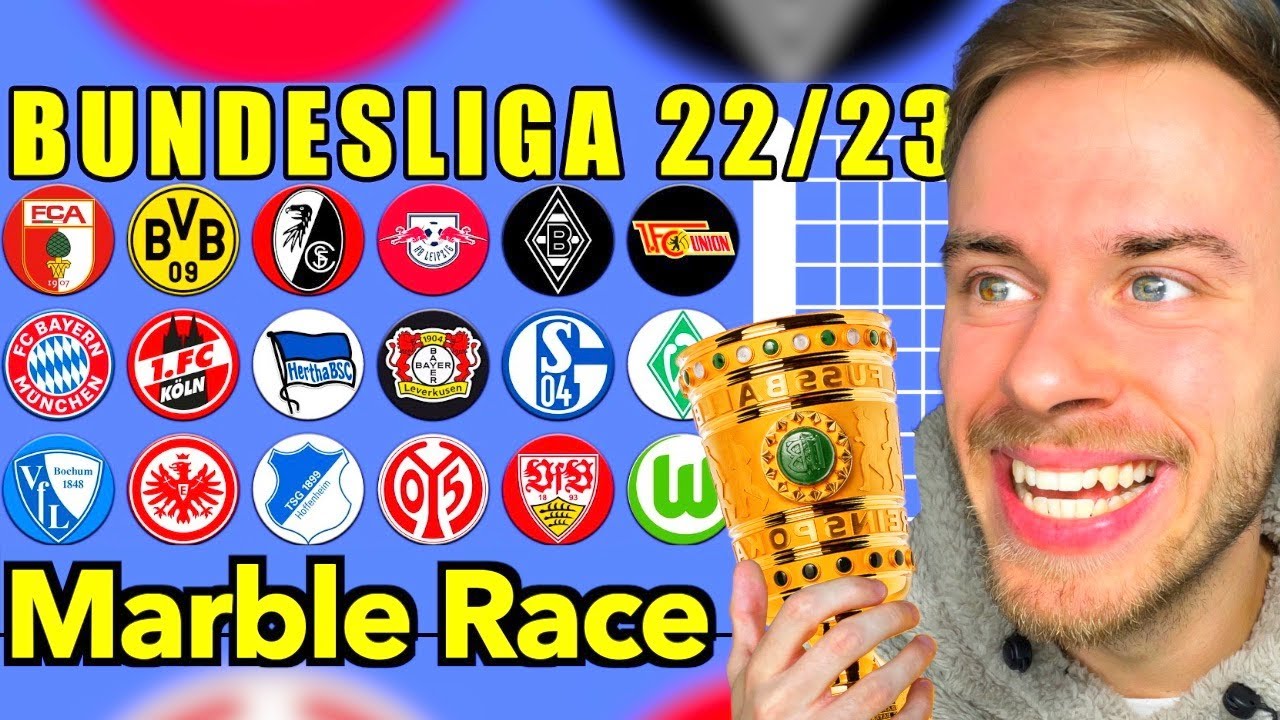 MARBLE RACE sagt die BUNDESLIGA 2022/23 voraus! 👀🏆 (sehr spannend!)