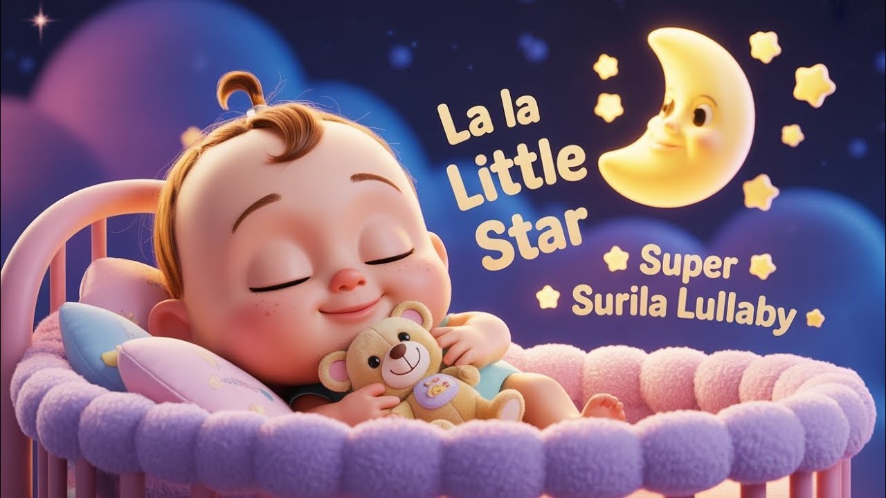 La La Little Star So Bright | Super Surila Lullaby Song for Babies | Sleep Music for Kids