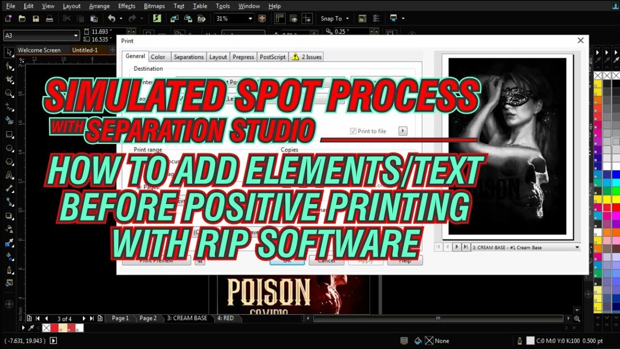 Adding Elements/Text to SepStudio Sim Process Sep for Rip Printing