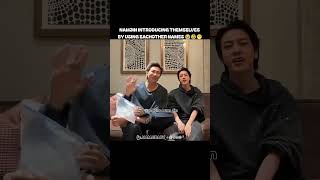 Namjin introducing themselves 😂😭🤭 #bts #jin #rm #namjin