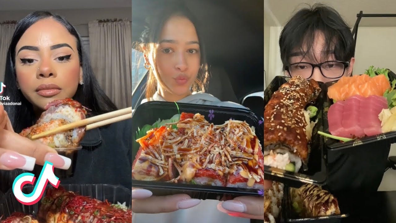 SUSHI 🍣 TikTok Mukbang Compilation #1