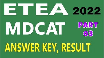 Today MDCAT ETEA Entery Test KPK Part 03 Medical College Test Paper Solved Mcqs November 13, 2022