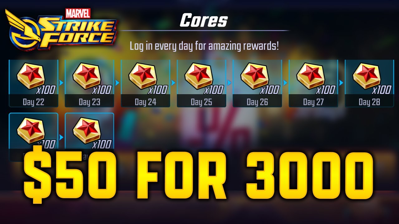 Marvel Strike Force Gold Free: Gold Generator and Power Cores 2023