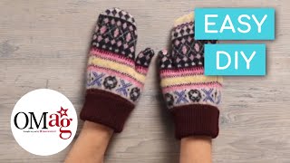 Turn Your Old Sweater Into Super Cute Mittens | Crafts & DIYs | @AmericanGirl