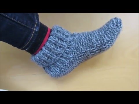 Knitting adult size slippers (with a french accent!) - Beginners