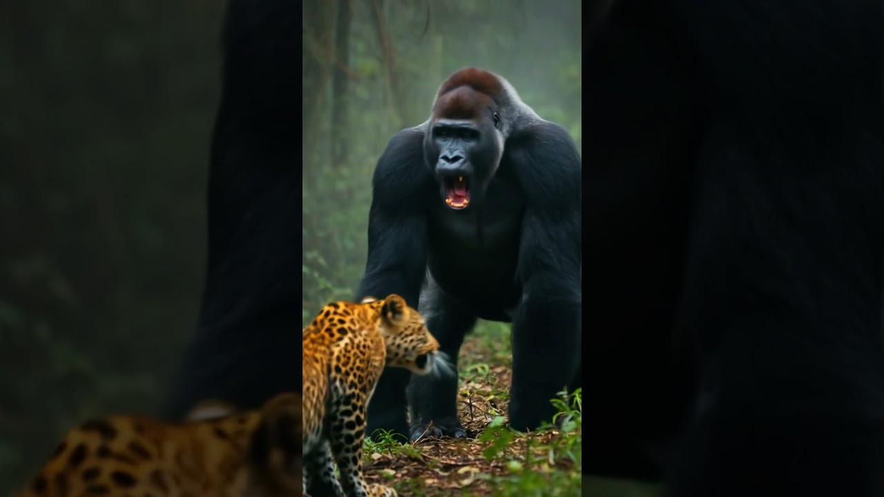 Epic Gorilla vs Leopards Showdown