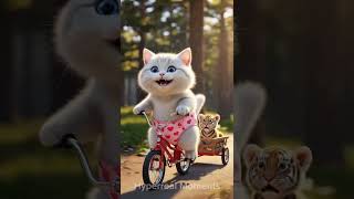 🐱🍖🐅 A Playful Kitten Knocks out the Big Tiger…takes its baby,But the reason is acceptable ⚡️