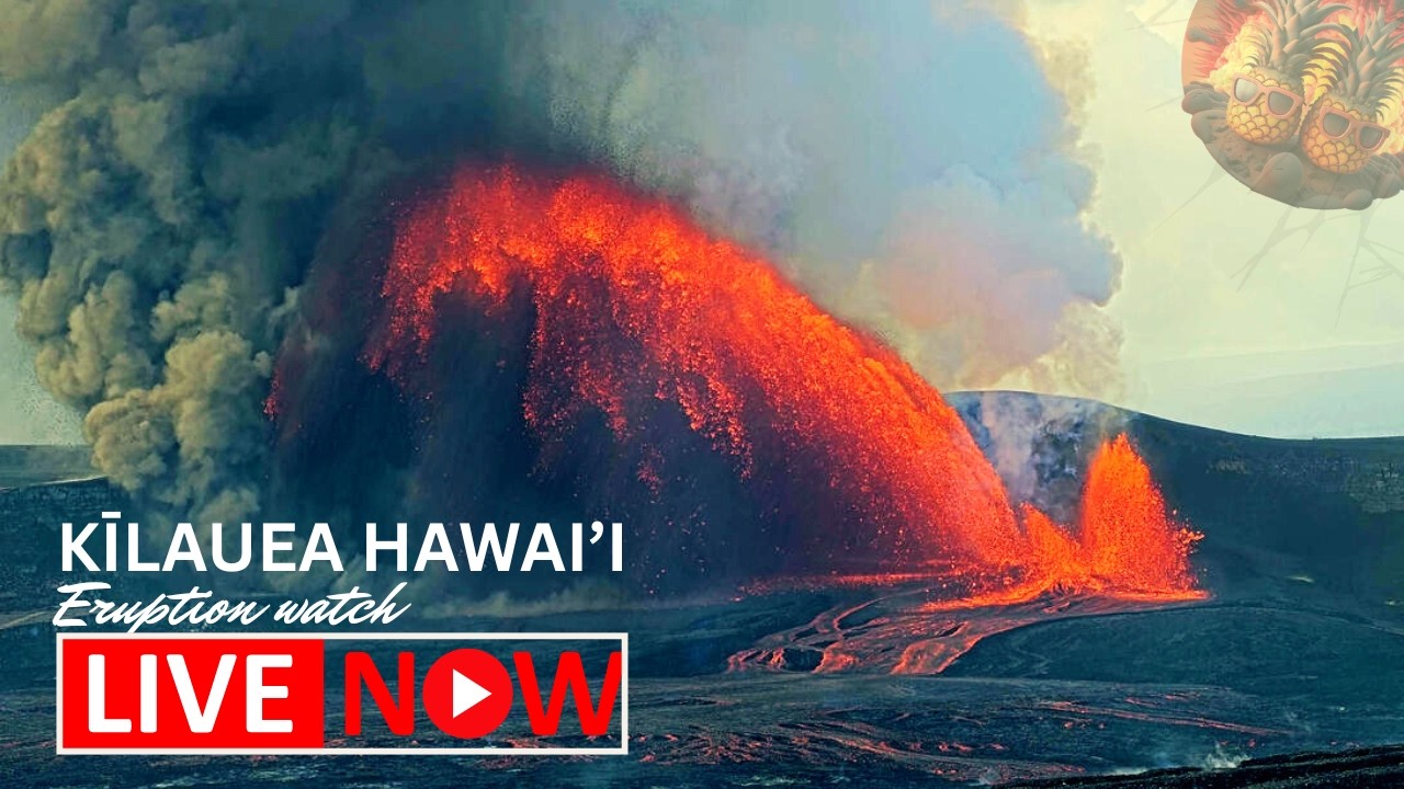 Live camera view of Kilauea in Hawaii Volcanoes National Park, United States