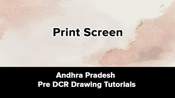 Andhra Pradesh Pre DCR Plans Tutorial - Print Screen