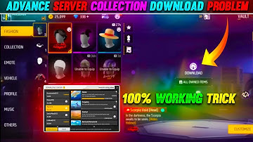 Free Fire Advance Server Costume Pack Problem // Advance Server Collection Pack Download Problem