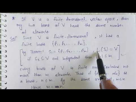 46. Any two bases of Vector Space V have the same number of elements | Linear Algebra