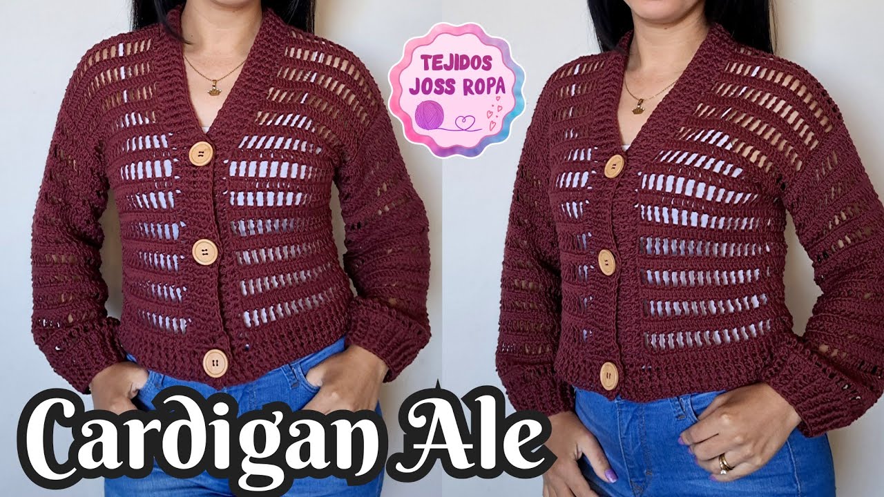 Cardigan Ale tejido a crochet todas tallas | Tejidos Joss Ropa |