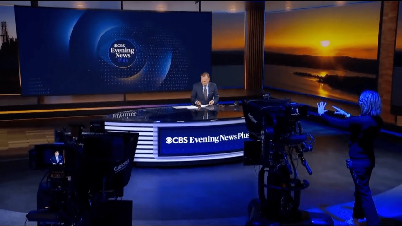 CBS evening news close evolution (First few months in the new set)