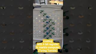 arithmetics: couting with 4-bit register in marble computer (Turing Tumble)