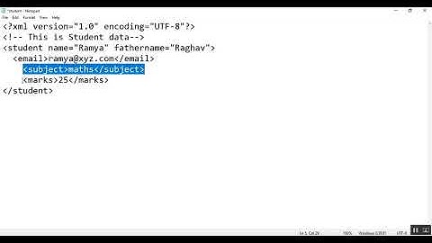 Comments in xml