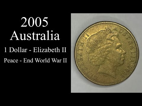 2005 - 1 Dollar - Elizabeth II 4th Portrait - Peace - End World War II