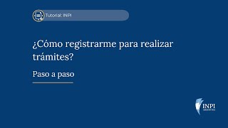 INPI Argentina - Acceso al Portal de Trámites