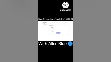 How To Connect Tradetron With Alice Blue