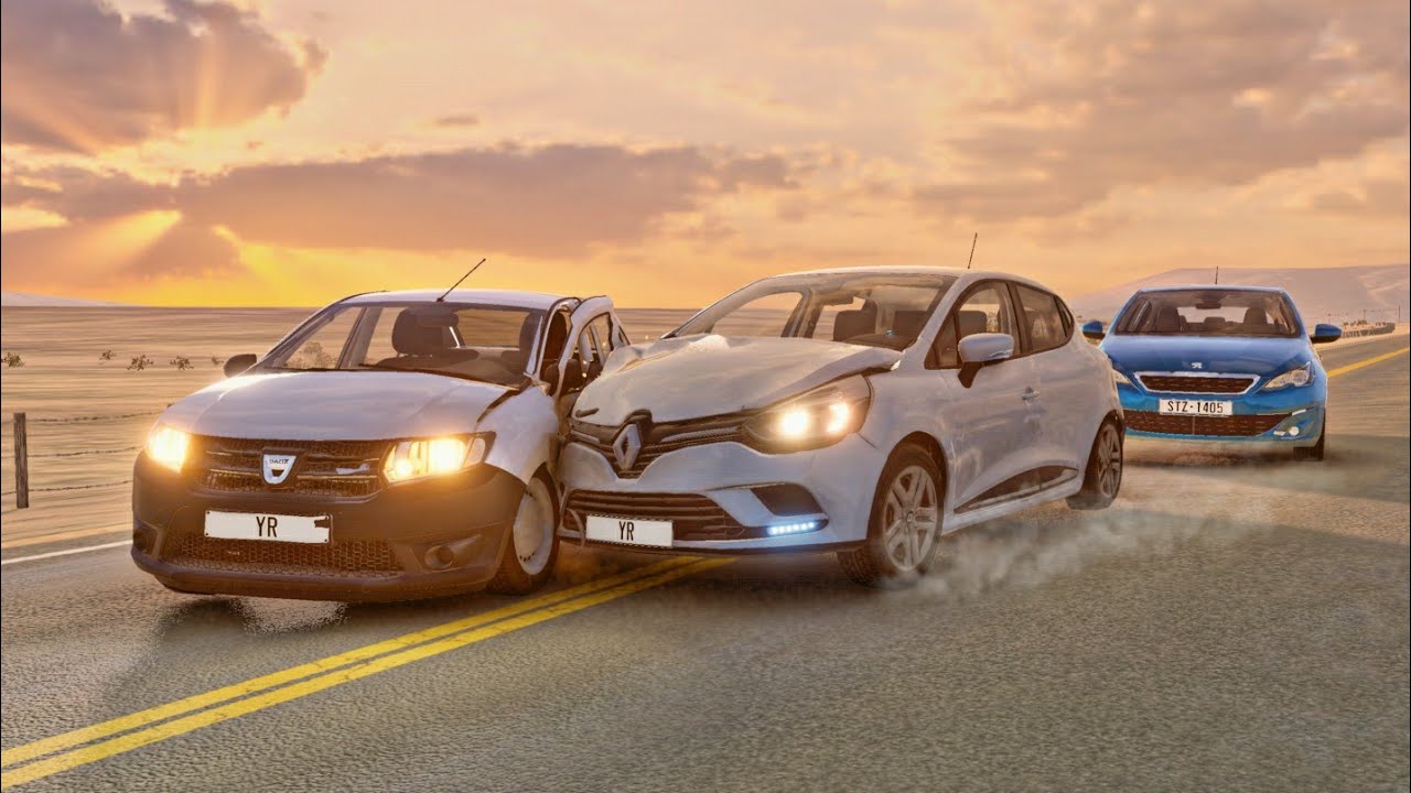 اخطر حوادث المرور الواقعية في الجزائر  - BeamNG.Drive 😱