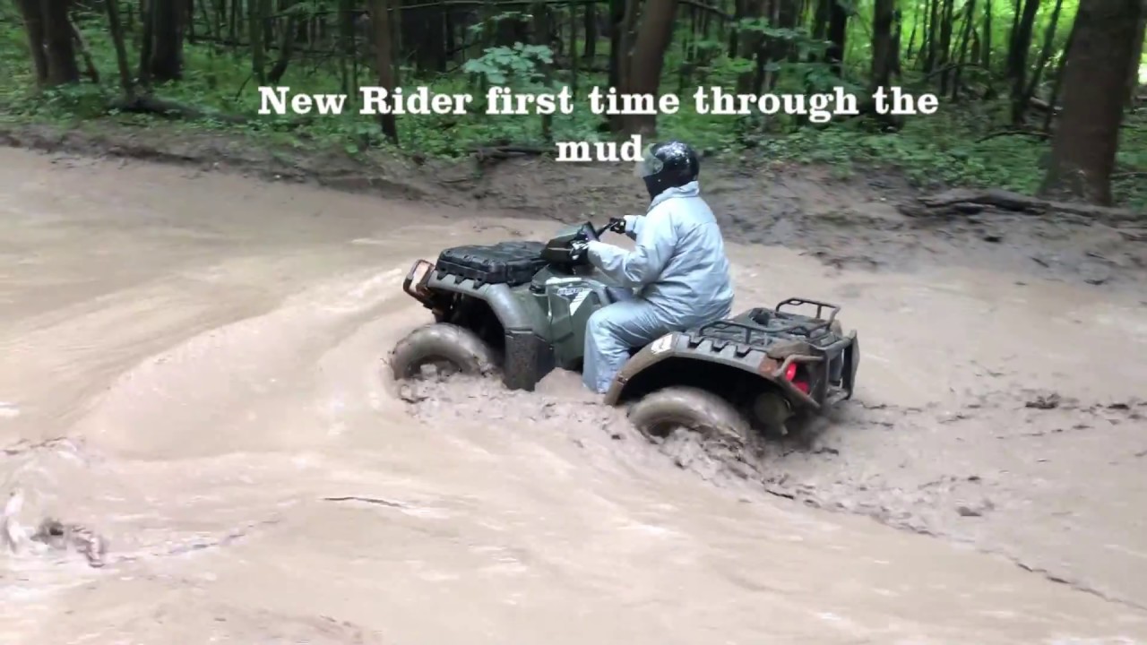 Tin Cup Off Road Trail in Lake County Michigan. Muddy Trails Rainy Day Ride ending in big Mud