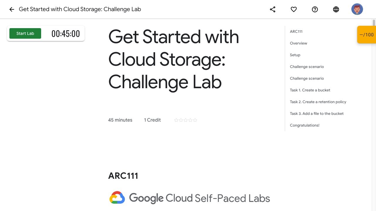 Get Started with Cloud Storage Challenge Lab ARC111 - YouTube