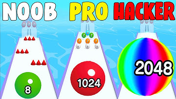 NOOB vs PRO vs HACKER in Ball Run 2048 | Game Guy