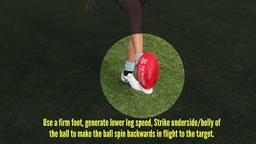OJFC AFL Football Skills Guide KICKING