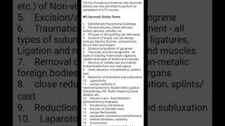 BAMS (MS) surgery list | 34 surgery and subtypes are allowed | #bams #bamsstudent #ayurvedic