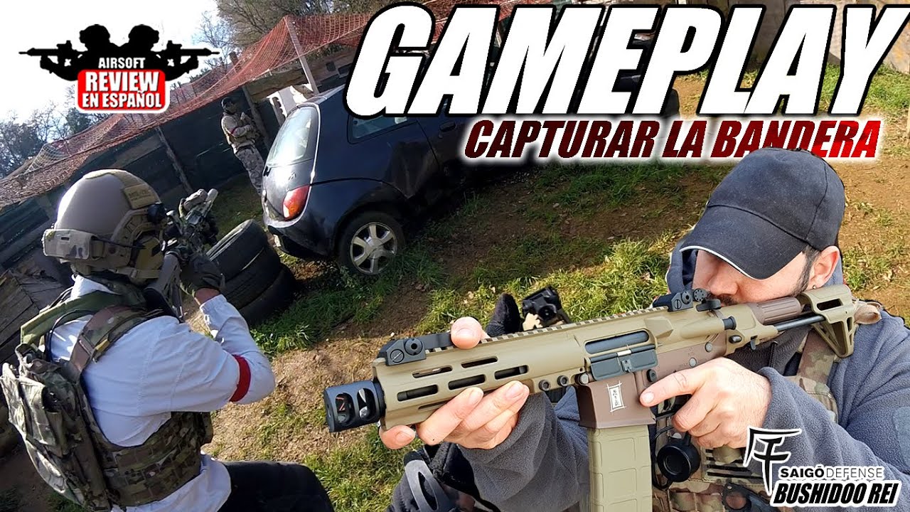 GAMEPLAY AIRSOFT - Capturar la bandera 🚩  CQBValle! | Bushido Rei Saigo | Airsoft Review en Español