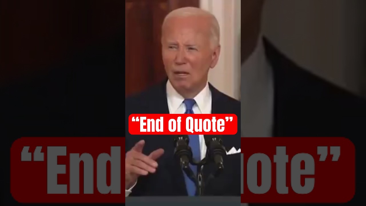 Biden Reads “End of Quote” From Teleprompter