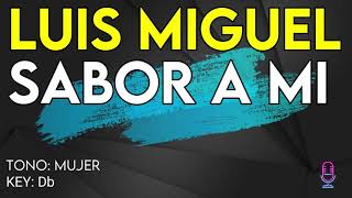 Video thumbnail of "Luis Miguel - Sabor A Mi - Karaoke Instrumental - Mujer"