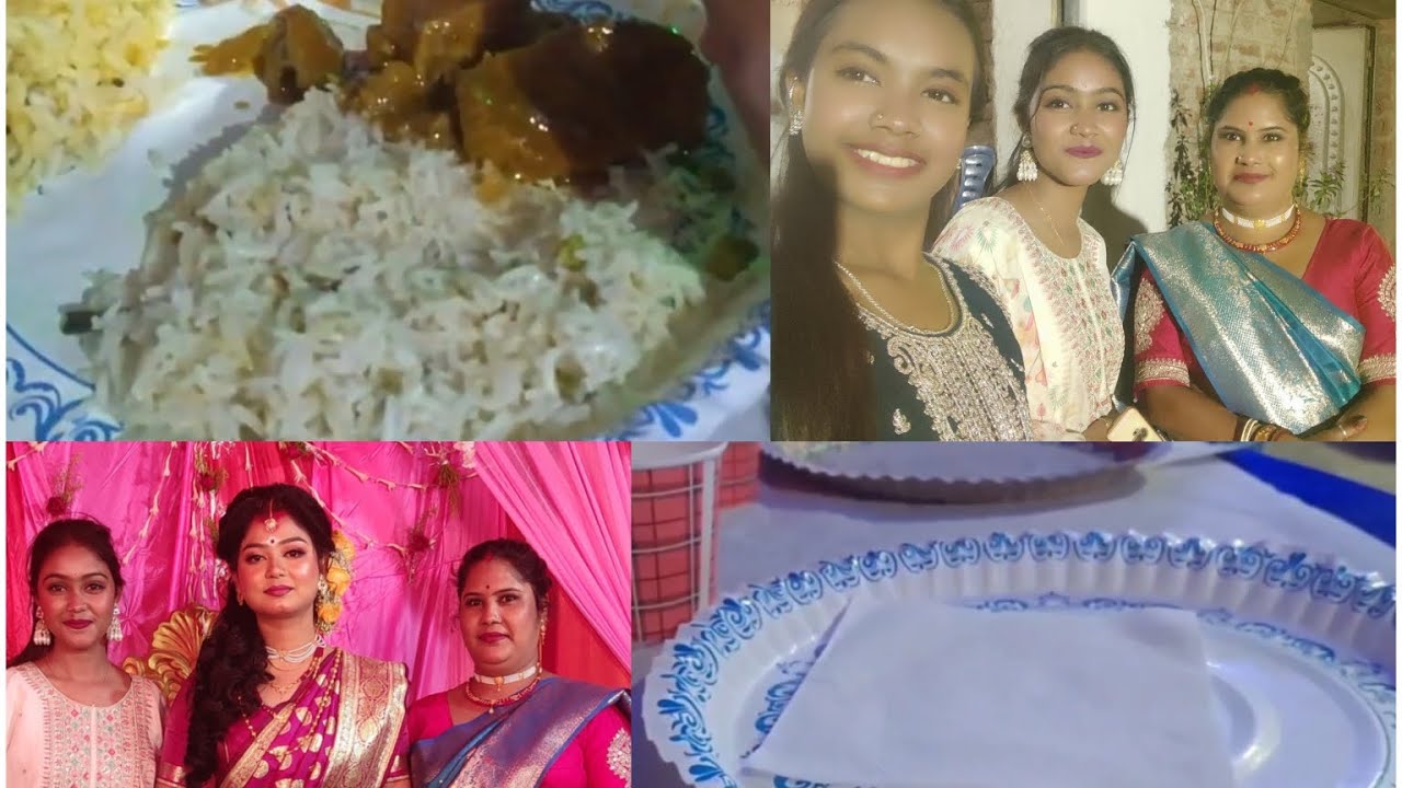 আজ চলে গেলাম বিয়ে বাড়ি খুব খাওয়া দাওয়া হলো 🤤❤️😋