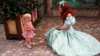 Hugging Princess Ariel From The Little Mermaid At Disneyland